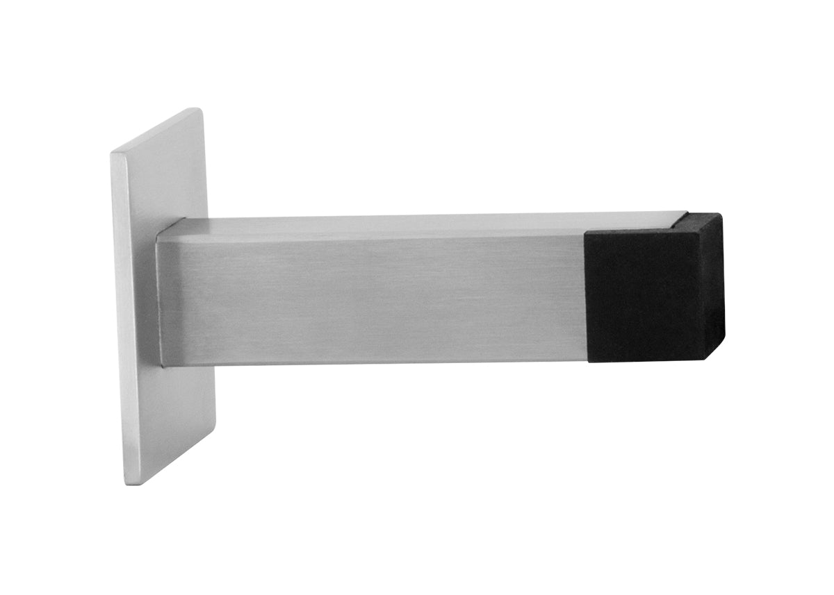 Deurstopper RVS op vierkant rozet 85 mm | GPF