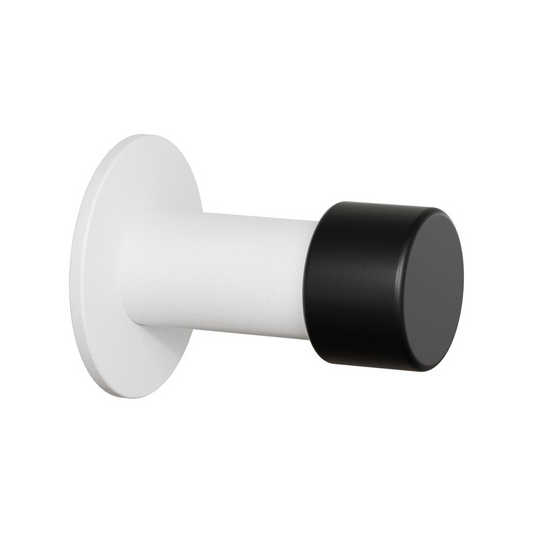 Deurstopper wit op rond rozet 60 mm | GPF