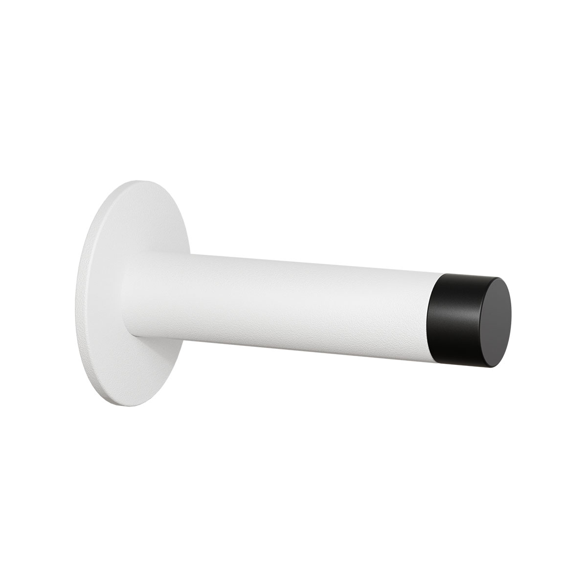 Deurstopper wit slank Ø19 op rond rozet 85 mm | GPF