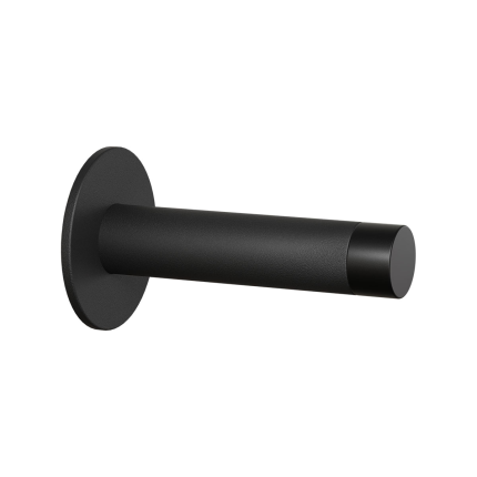 GPF Deurstopper met rozet rond, 85mm - zwart