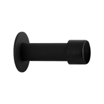 GPF Deurstopper met rozet rond, 85mm - zwart
