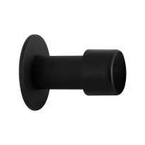 GPF Deurstopper met rozet rond, 60mm - zwart