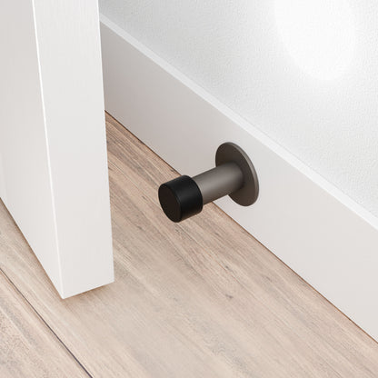 GPF Türstopper mit Rosette, rund, 60 mm – schwarz