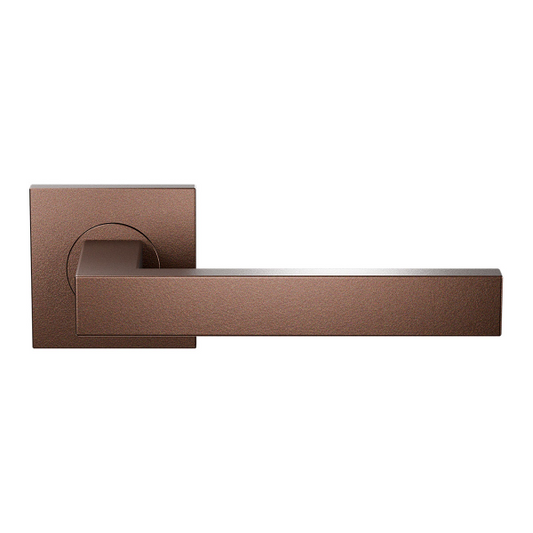 GPF Door handles L-bend on rosette - Dark brown