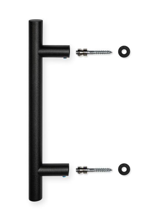 GPF Door handle T-model round - black (19 dimensions)