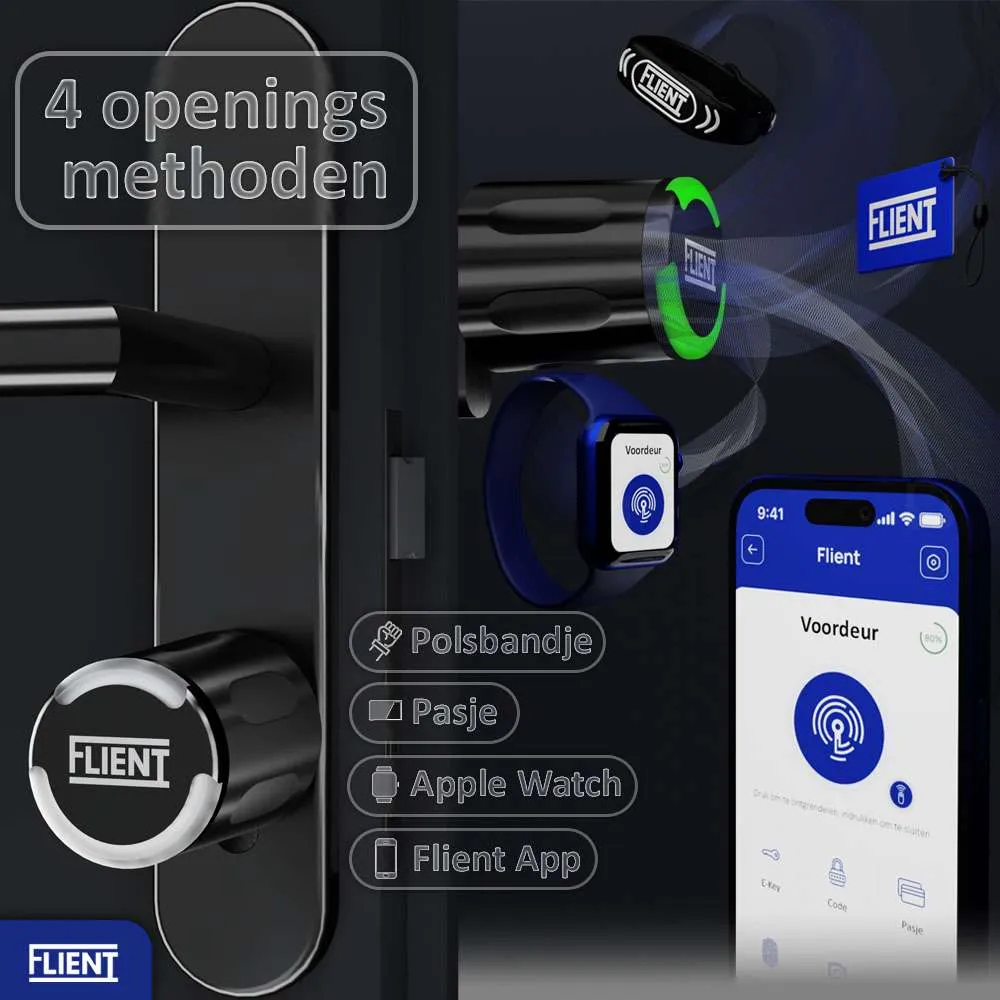 Smart Lock Eon Zylinderschloss | Flient® | Schwarz