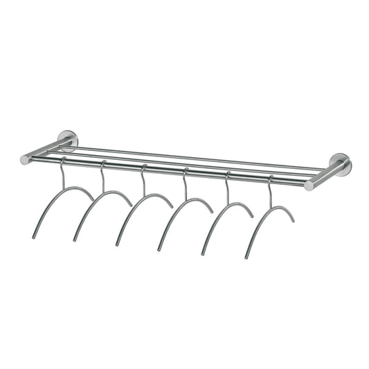 Intersteel Garderoberek incl. 6 kledinghangers - RVS | 1 meter breed