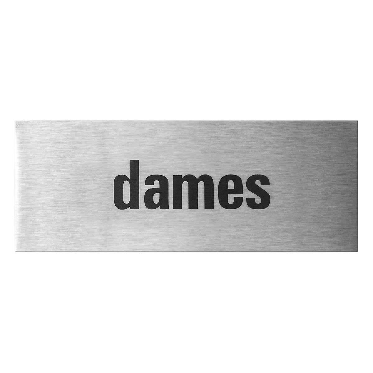 Deurbordje rechthoekig RVS 50x130 mm – Dames