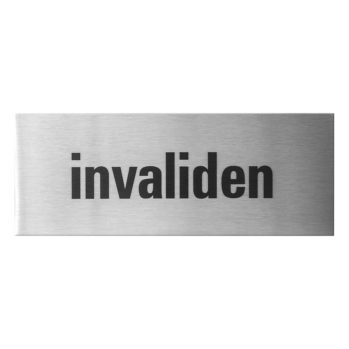 Deurbordje rechthoekig RVS 50x130 mm – Invaliden
