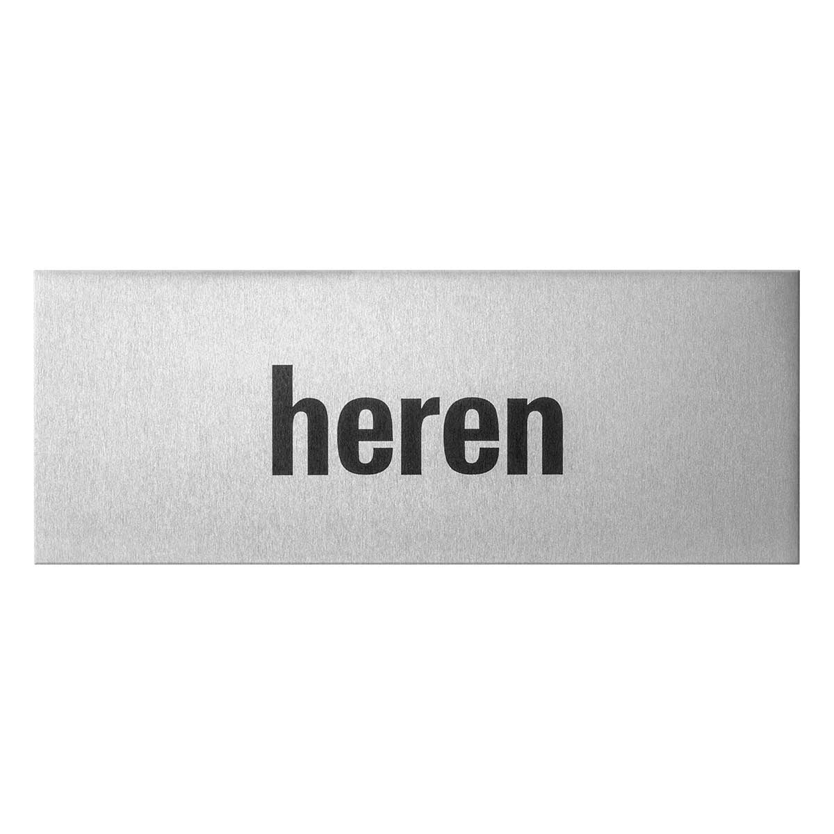 Deurbordje rechthoekig aluminium 50x130 mm – Heren