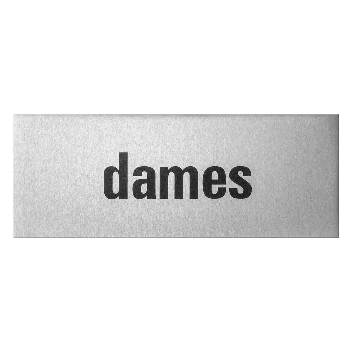 Deurbordje rechthoekig aluminium 50x130 mm – Dames