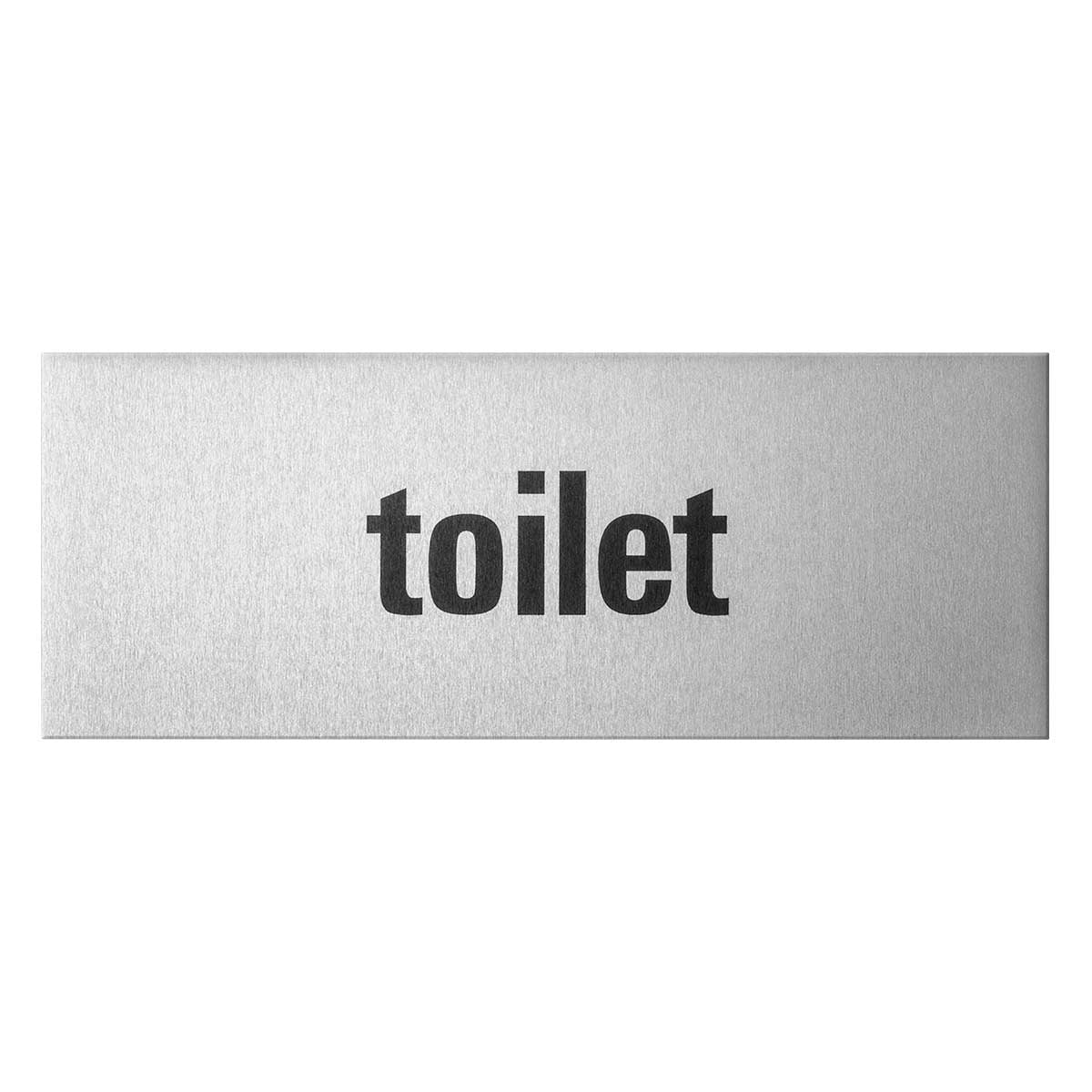Deurbordje rechthoekig aluminium 50x130 mm – Toilet