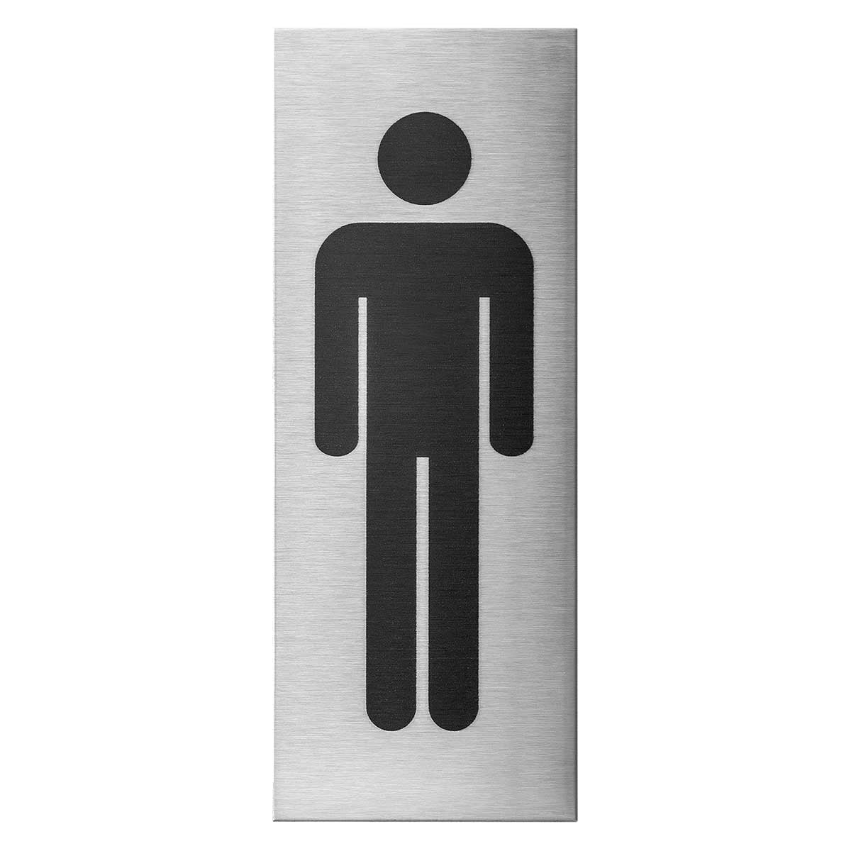 Pictogram rechthoekig RVS 130x50 mm – Heren