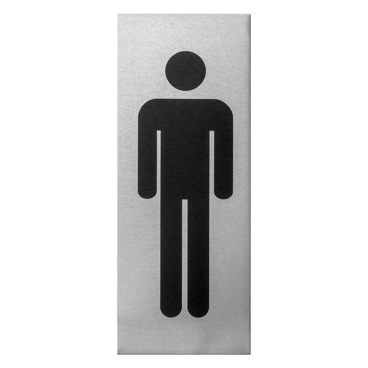 Pictogram rechthoekig aluminium 130x50 mm – Heren