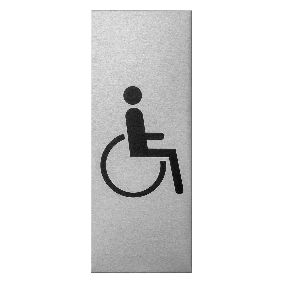 Pictogram rechthoekig aluminium 130x50 mm – Mindervalide