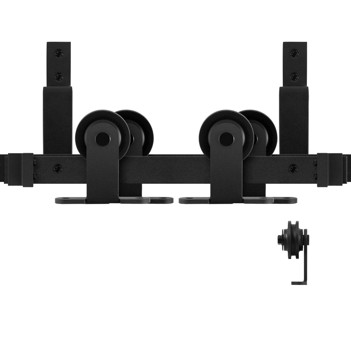 Dubbel schuifdeursysteem Osa zwart – 2 rails, diverse maten