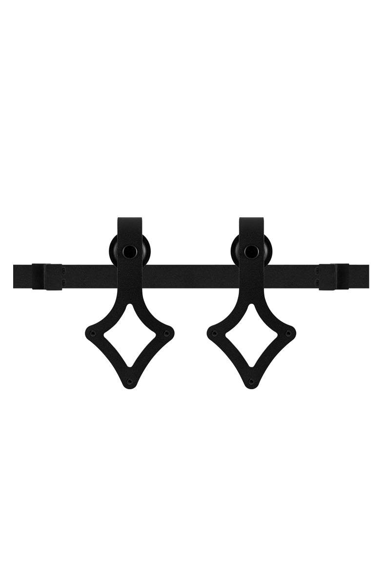 Schuifdeursysteem Ruutu mini zwart – voor kasten en meubels