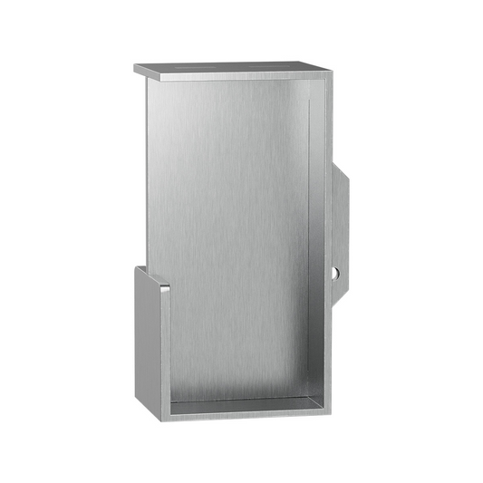 Inbouw schuifdeurkom rechthoekig RVS geborsteld 100x50x40 mm – deur in de wand