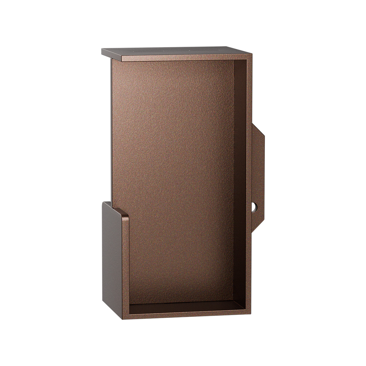 Inbouw schuifdeurkom rechthoekig Bronze blend 100x50x40 mm – deur in de wand