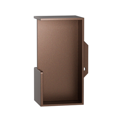 Inbouw schuifdeurkom rechthoekig Bronze blend 100x50x40 mm – deur in de wand