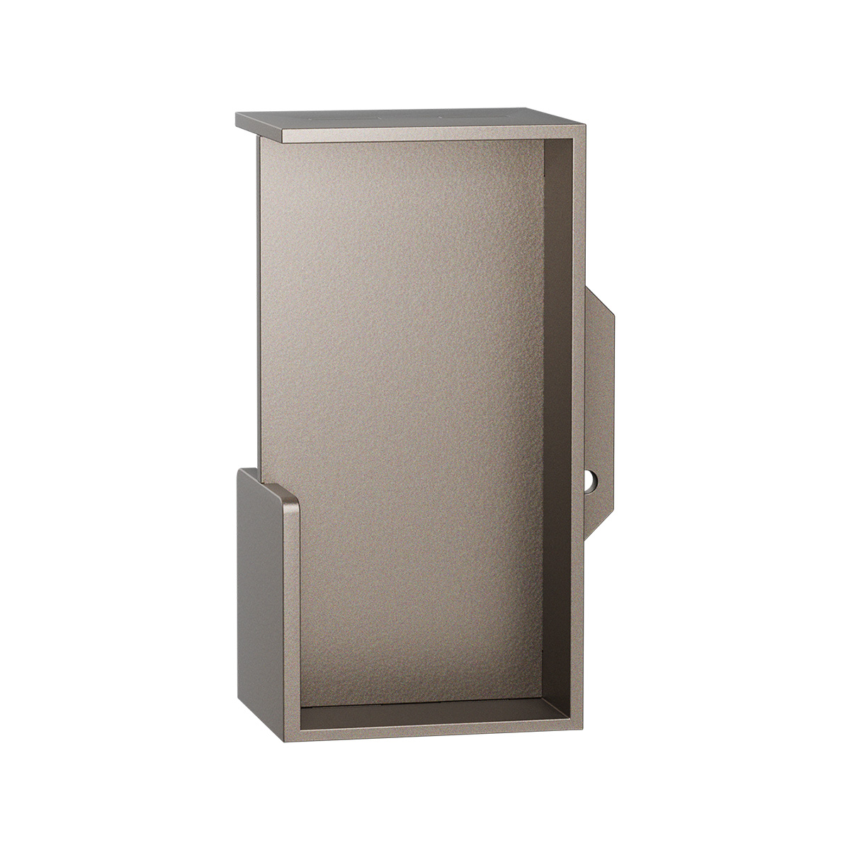 Inbouw schuifdeurkom rechthoekig Mocca blend 100x50x40 mm – deur in de wand