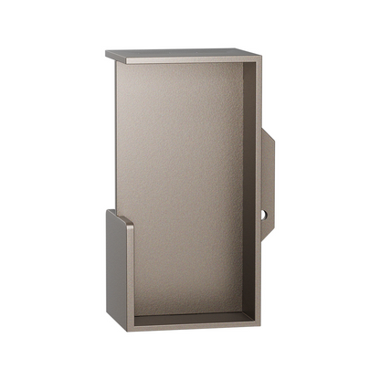 Inbouw schuifdeurkom rechthoekig Mocca blend 100x50x40 mm – deur in de wand