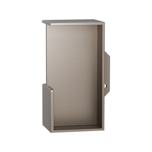 Inbouw schuifdeurkom rechthoekig Mocca blend 100x50x40 mm – deur in de wand