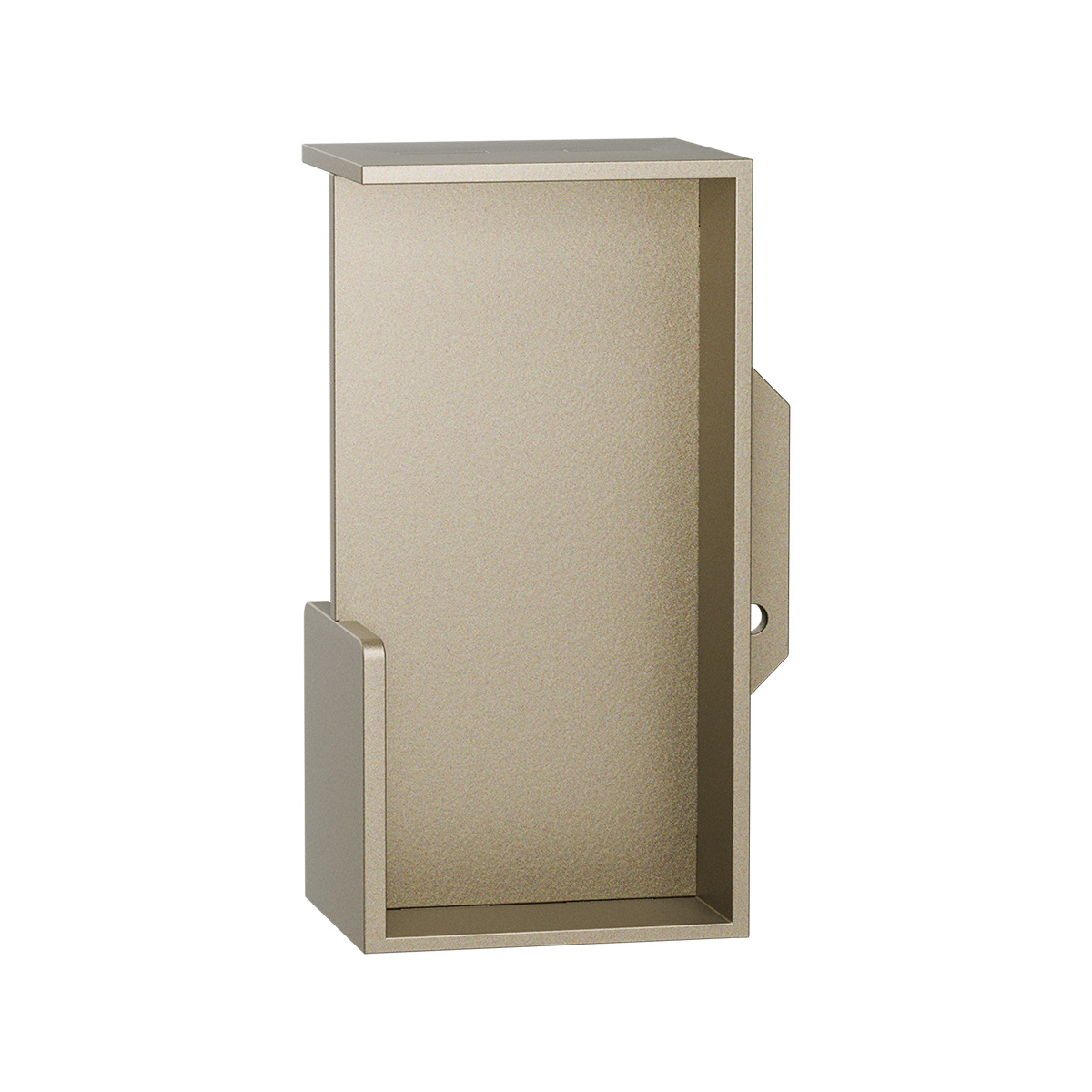 Inbouw schuifdeurkom rechthoekig Champagne blend 100x50x40 mm – deur in de wand