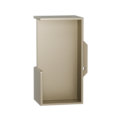 Inbouw schuifdeurkom rechthoekig Champagne blend 100x50x40 mm – deur in de wand
