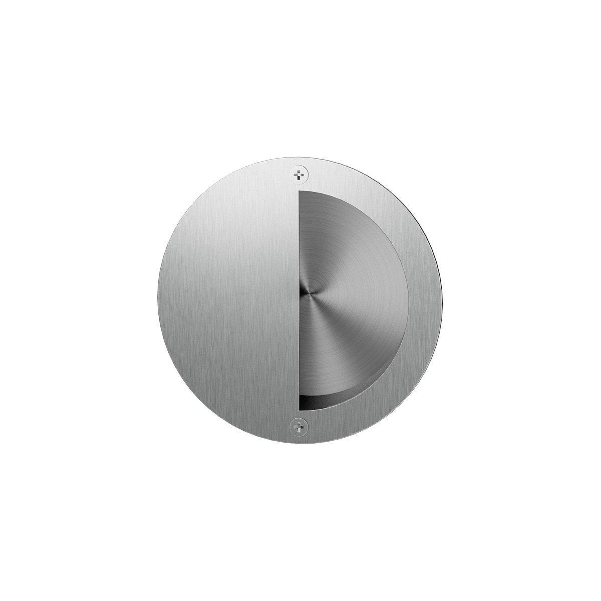 Schuifdeurkom rond RVS geborsteld Ø90 mm – half grip