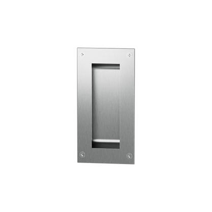 Schuifdeurkom rechthoekig RVS geborsteld 102x51 mm – model 0712