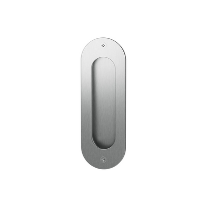 Schuifdeurkom ovaal RVS geborsteld 120x40 mm – model 0713