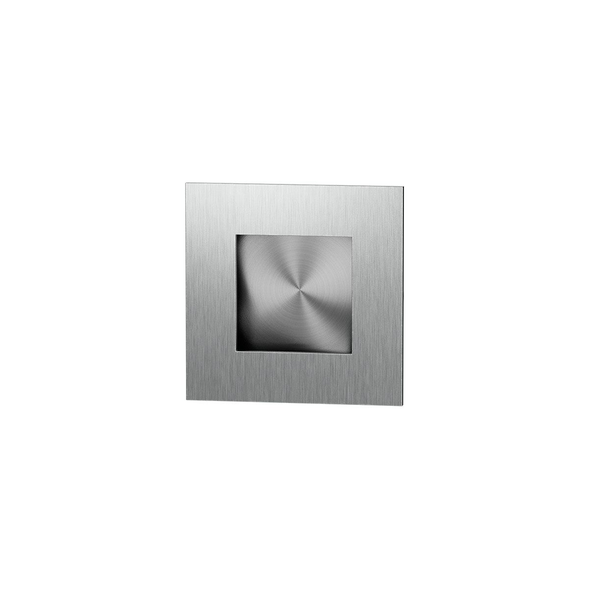 Schuifdeurkom vierkant RVS geborsteld 30x30–90x90 mm