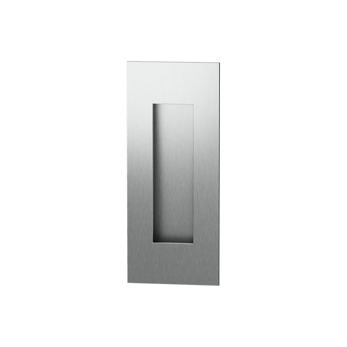 Schuifdeurkom rechthoekig RVS geborsteld 120x40–180x60 mm