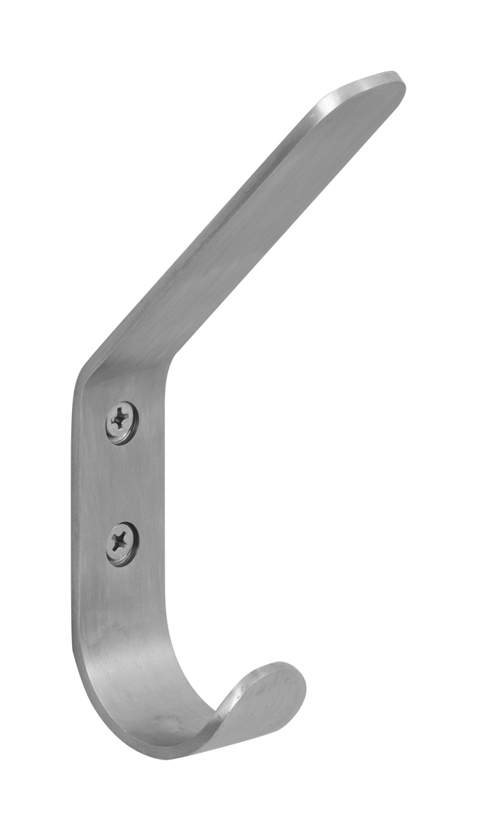 Jas- en hoedhaak RVS geborsteld 125 x 21 x 75 mm