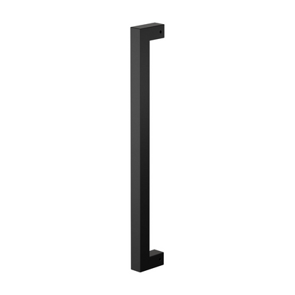 Vierkante deurgreep U-model zwart GPF11