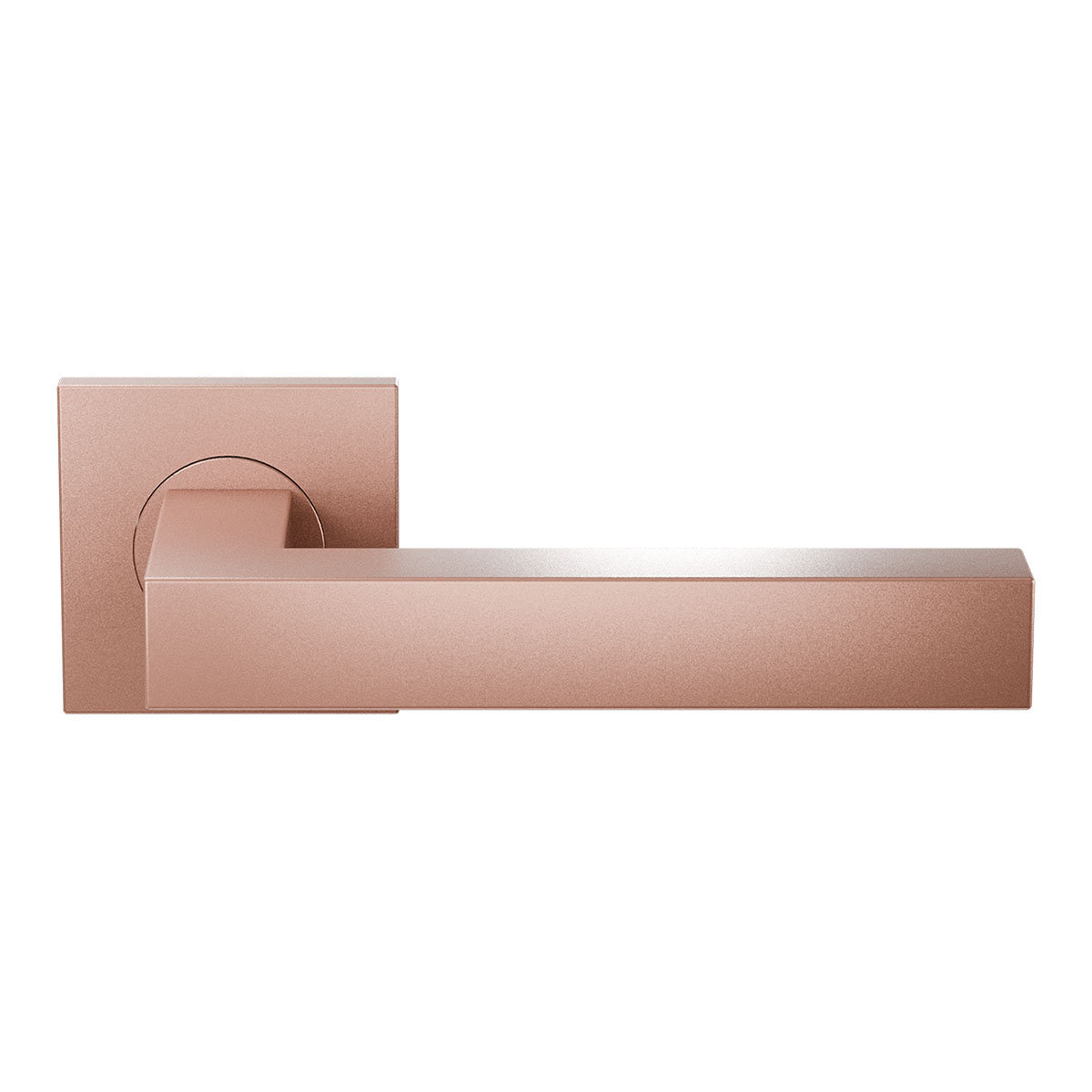 GPF Entree deurklink vierkant Blush roze op vierkant rozet