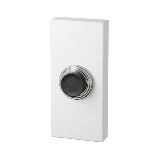 Beldrukker rechthoekig wit – deurbel 70x32x10mm | GPF
