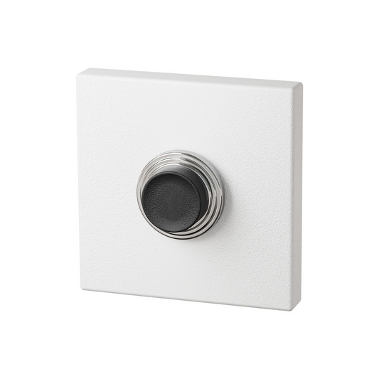 Beldrukker vierkant wit – deurbel 50x50x8mm | GPF