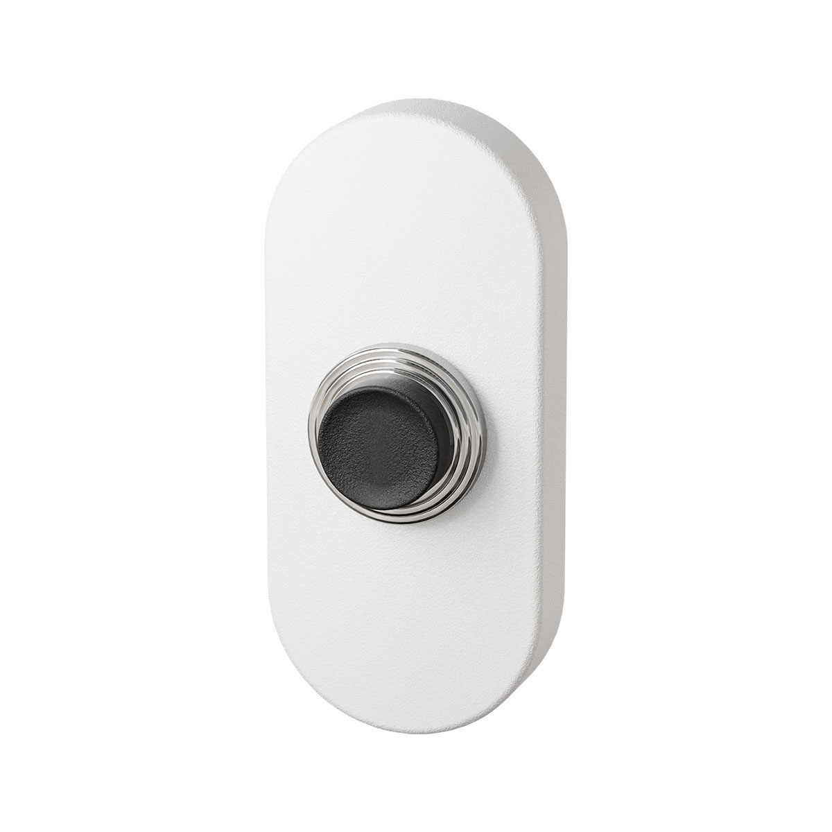 Beldrukker ovaal wit – deurbel 70x32x10mm | GPF