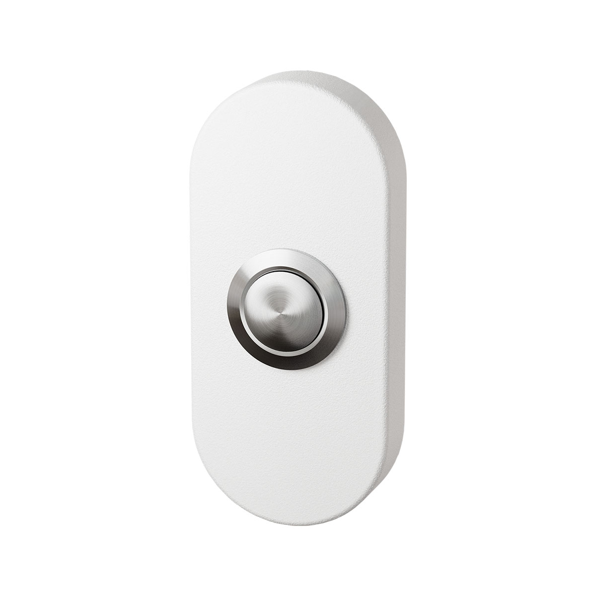 Beldrukker ovaal wit – deurbel 70x32x10mm | GPF