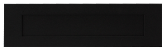 Briefplaat zwart 350x100 mm met verende klep – brievenbus | GPF