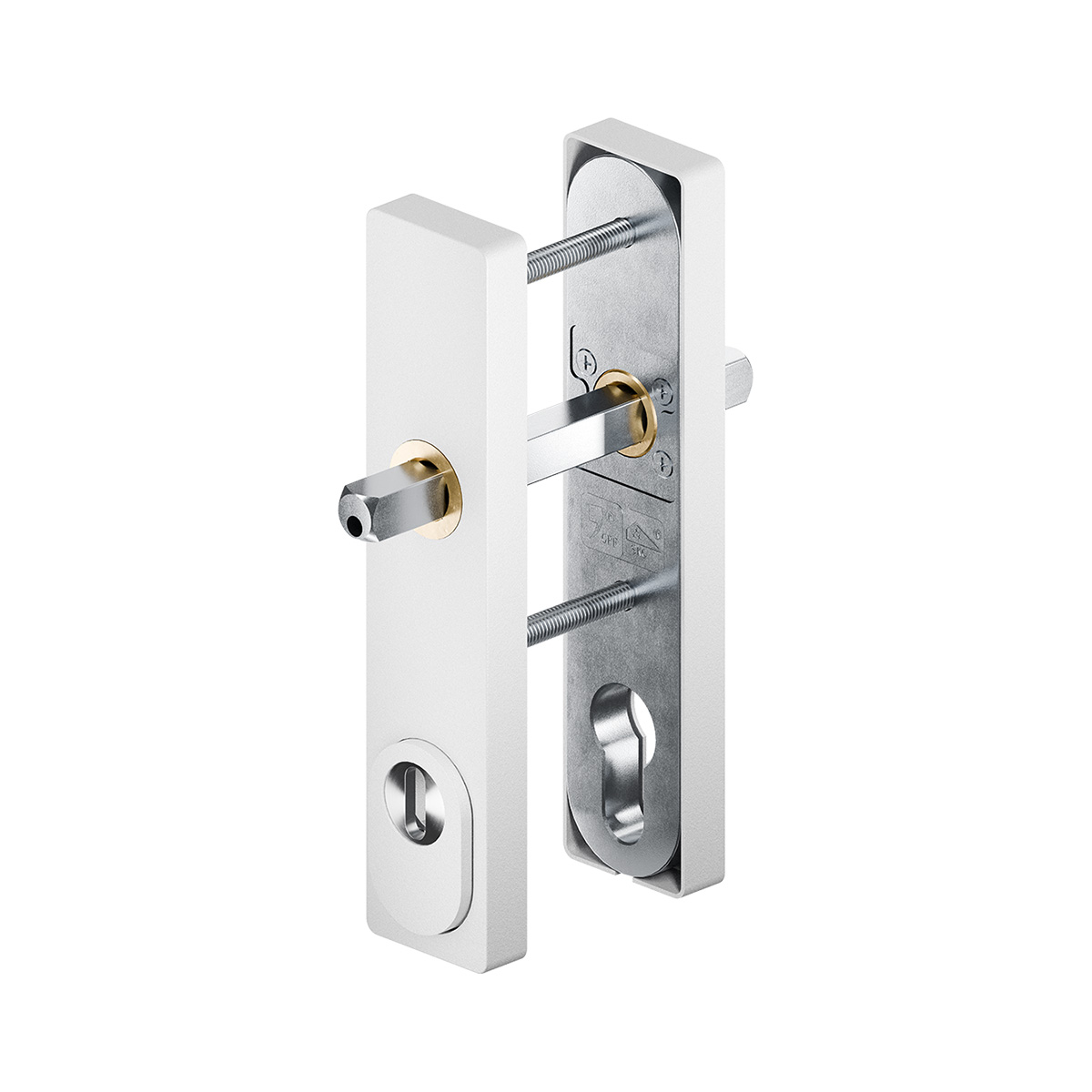 GPF hefschuifschilden SKG*** Rechthoekig 160 mm – greep binnen en buiten Wit