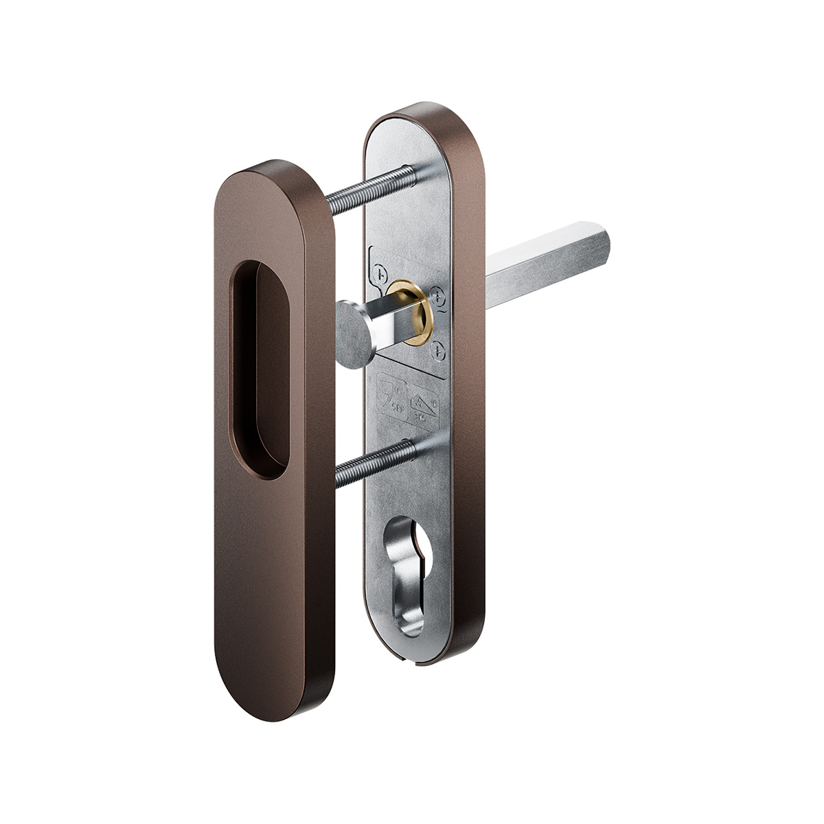 GPF hefschuifschilden SKG*** Afgerond 160 mm – greep binnen, kom buiten bronze blend