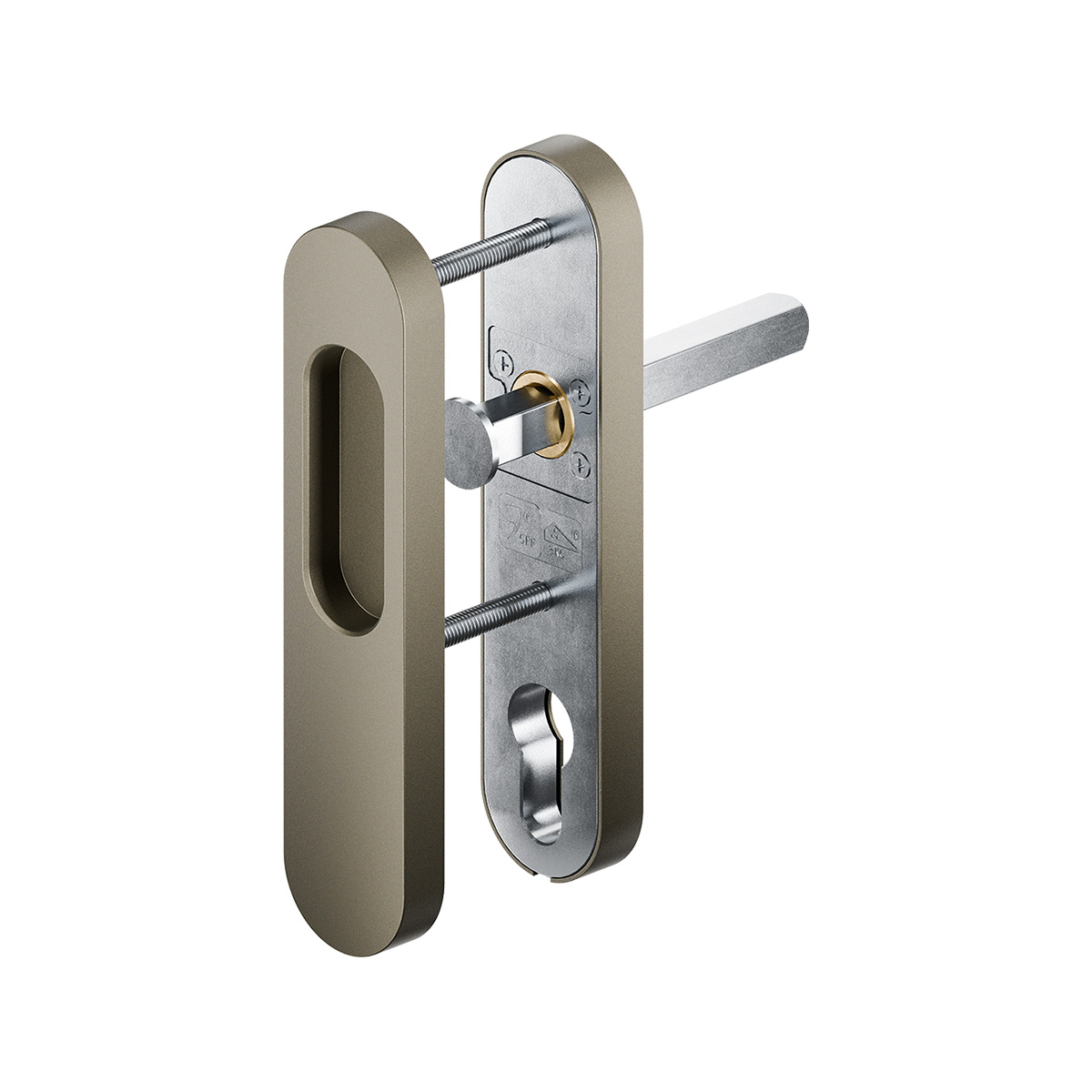 GPF hefschuifschilden SKG*** Afgerond 160 mm – greep binnen, kom buiten Champagne blend