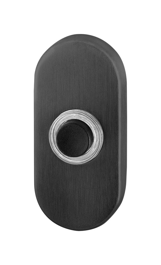 GPF Oval push button with black button - PVD anthracite