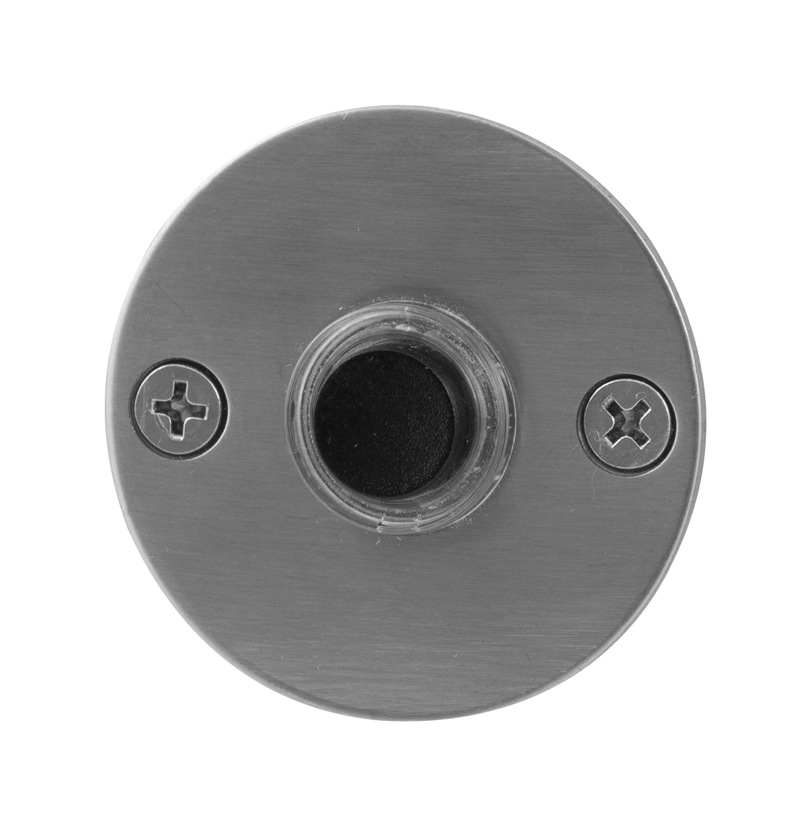Beldrukker rond extra plat RVS geborsteld – deurbel Ø 50x2mm | GPF