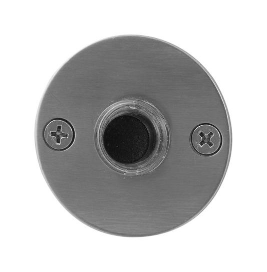Beldrukker rond extra plat RVS geborsteld – deurbel Ø 50x2mm | GPF