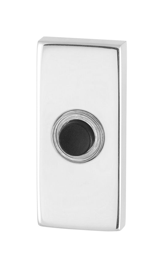 Beldrukker rechthoekig RVS gepolijst – deurbel 70x32x10mm | GPF