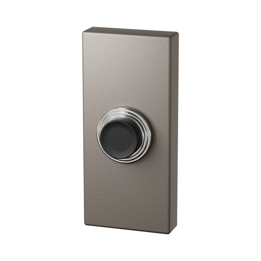 GPF Rectangular push button with black button - mocha